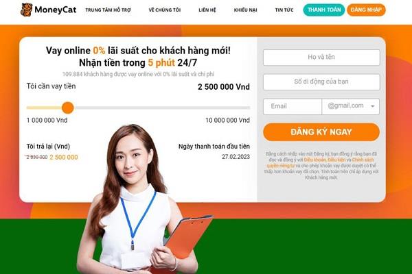 Hướng dẫn các bước đăng ký vay tiền tại Moneycat